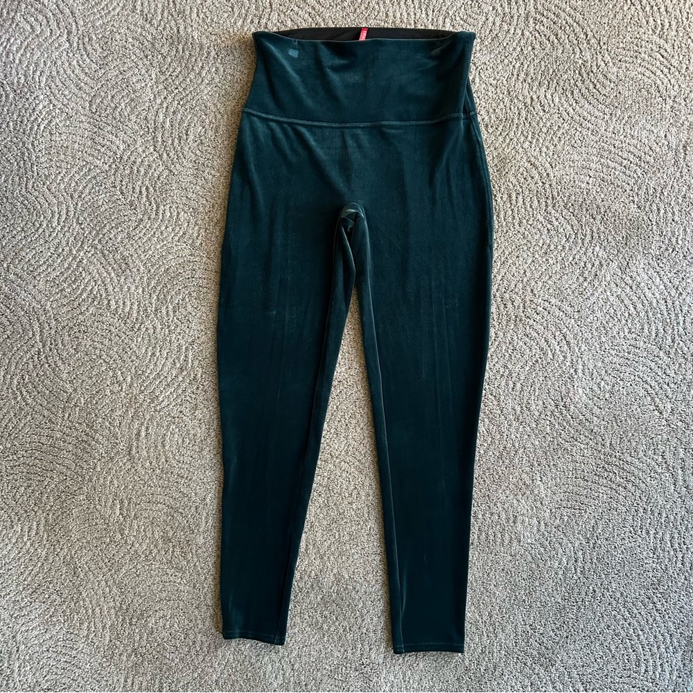 NWOT Spanx Velvet Tummy Control Malachite Green Leggings Pants size 2X. - Picture 4 of 11